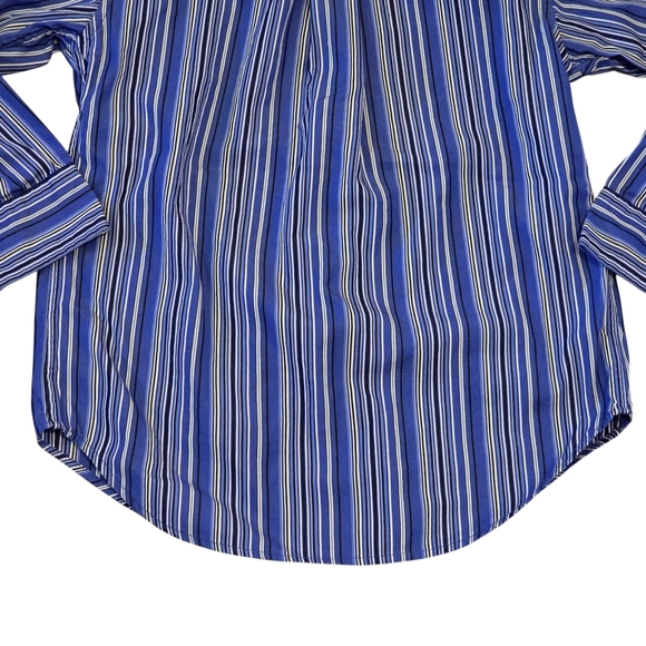 Polo Ralph Lauren Shirt Boys Size 5 Blue White Striped Button Down Long Sleeve - Picture 6 of 10